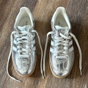 Adidas Metallic Silver Sneakers